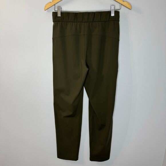 Lululemon On the Fly 7/8 Pant Drawstring Woven Dark Olive Women's 4 - Picture 5 of 11
